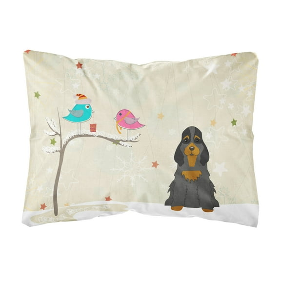 Carolines Treasures BB2565PW1216 Christmas Presents between Friends Cocker Spaniel - Black and Tan Canvas Fabric