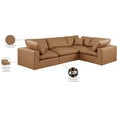 thumbnail image 2 of Meridian Furniture Comfy Cognac Vegan Leather 4-Pc. Modular Sectional, 2 of 11