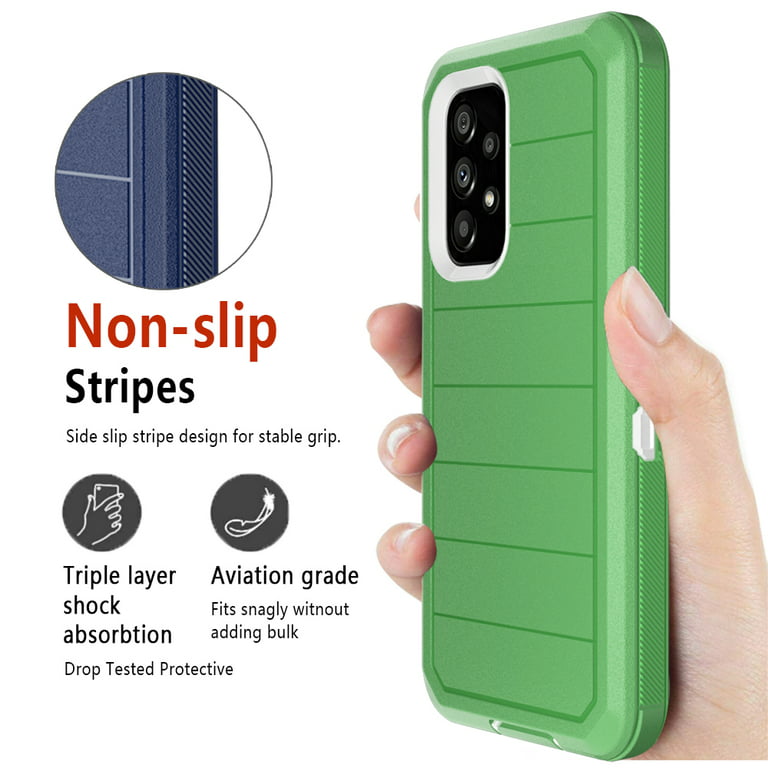 NIFFPD Samsung Galaxy A53 5G Case with Screen Protector Tough Rugged  Shockproof Protective Phone Case for Samsung A53 5G Light Green 