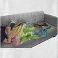 thumbnail image 6 of Children Soft Flannel Fleece Blanket, Princess Castle Above Wooden Bridge and Phoenix Bird Fairy Dream World Girls Image, Cozy Plush for Indoor and Outdoor Use, 70" x 90", Multicolor, by Ambesonne, 6 of 6