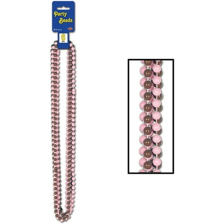 Round A Brown Party Beads - Small Round (asstd brown & pink) (6/Card), This item is a great value! By Beistle ()