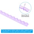thumbnail image 3 of Unique Bargains 0.6' Wide 2 Yards Self Adhesive Lace Tape Ribbon Stickers Masking Cotton Decorative for Craft, Purple 3 Pcs, 3 of 6
