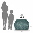 thumbnail image 3 of Sea Shells Rectangle Pouf, Nautical Ocean Pattern Underwater World Sea Life Theme Sketch Style, Foot Stool for Living Room Office Ottoman with Cover, 25", Petrol Blue Teal Beige, by Ambesonne, 3 of 4