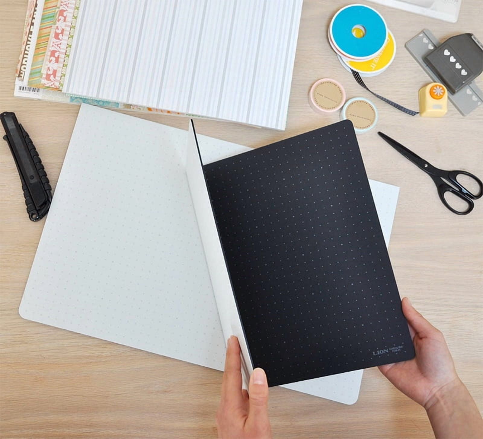 (Price/EACH)Lion Foldable, Portable & Reversible Self-Healing Cutting Mat, with 1cm Dot Grid, PVC Free, Dark Gray Front & Off-White Back-18" x 24"