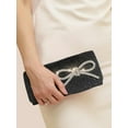 thumbnail image 2 of MMYGU Rhinestone Bow Clutch Purses Women Chic Shiny Evening Handbag Evening Clutch Bag with Chain for Party Prom Wedding, 2 of 7