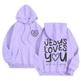 thumbnail image 3 of Womens Sweatshirt Hoodies Jesus Hoodies Letter Print Christian Sweatshirt Oversized Women Hoodies Pullover Womens Clothes Trendy Fall 2025 Daily Wear, 3 of 5