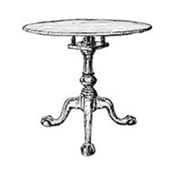 Woodcraft Project Paper Plan To Build 18Th Century Tip And Turn Table - Material Not Included