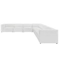 thumbnail image 3 of Sectional Sofa Set, Faux Vegan Leather, White, Modern Contemporary Urban Design, Living Lounge Room Hotel Lobby Hospitality, 3 of 10