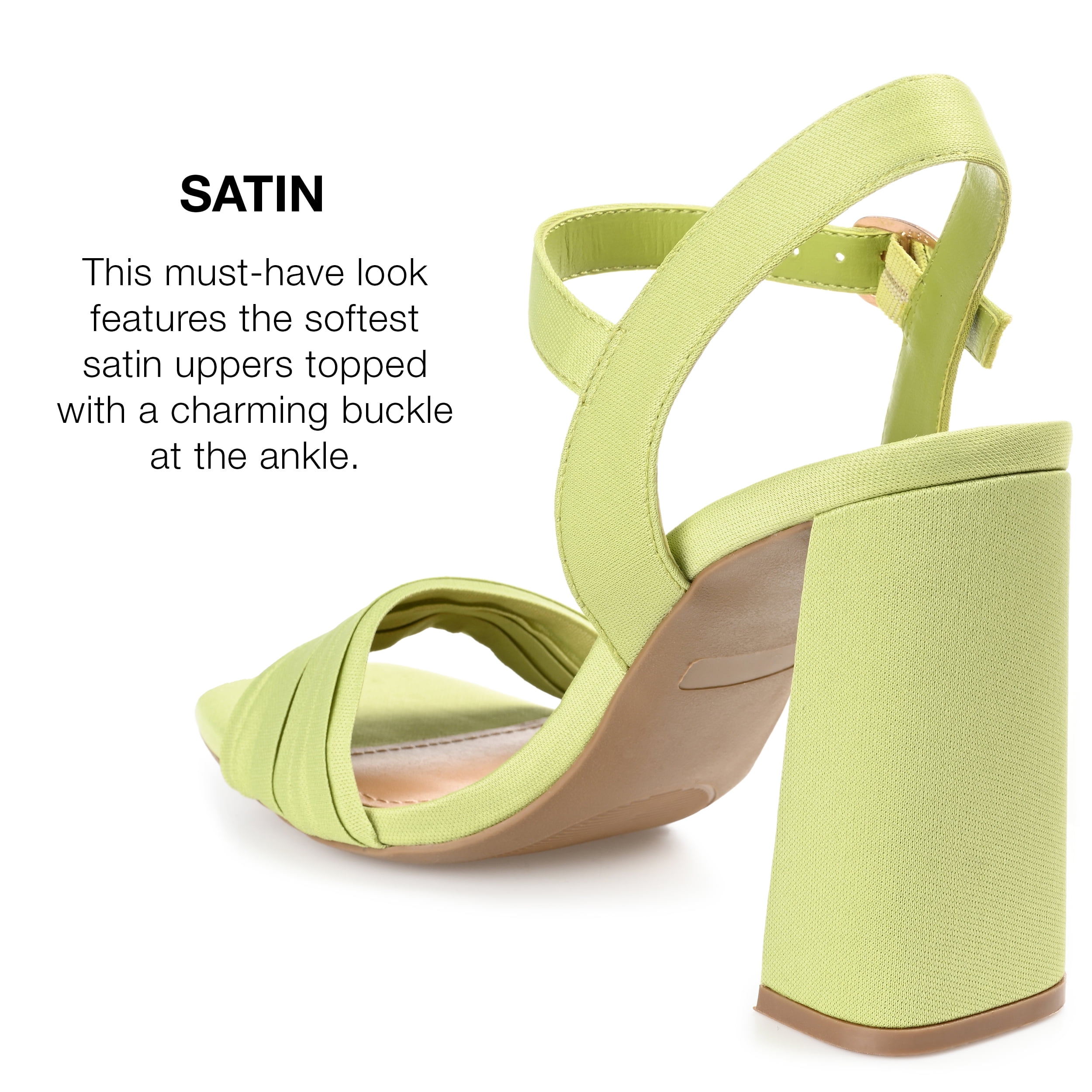 Journee Collection Womens Skiler Tru Comfort Foam Open Square Toe Block Heel Sandals