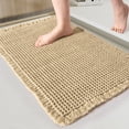 thumbnail image 2 of Monstrate Borla de goma antideslizante súper absorbente y duradera de la estera de baño de la galleta de la borla única de la fibra Juegos de accesorios de baño marrón 4 6*77cm, 2 of 6