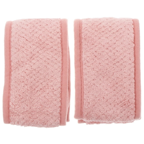 ETHZZLE 2Pcs Pink Makeup Head Wrap Thick Water Absorbent Facial Hairband for Bathing Face Washing