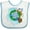 White and Blue, variant on Inktastic Earth Day Peace Love Earth with Turtle and Waves Boys or Girls Baby Bib