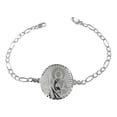 thumbnail image 1 of JOYARIS Pulsera Esclava Con Medalla San Judas Grabado Plata Ley 925 Talla Largo/Ancho: 17 cm x 4 mm PT-0000084, 1 of 4
