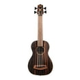 thumbnail image 2 of Kala U-Bass-EBY-FSRW Striped Ebony Round Wound Acoustic-Electric U-Bass Ukulele w/ Gig Bag, 2 of 3