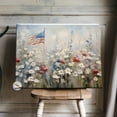 thumbnail image 2 of 2D Flat, 1pc Patriotic Americana July 4th Sunflowers& Flag Canvas Art, Wooden Frame, Summer Wall Decor for Living Room, Bedroom, Office, Ready to Hang, Ideal Independence Day& Housewarming Gift, 2 of 7
