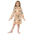 thumbnail image 6 of FORMRS Niños Bathrobe Unisex Hooded Robe Soft Plush Pajamas Sleepwear, Size 4-6T, Christmas Santa, 6 of 7