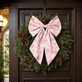 thumbnail image 4 of Printed Fabric Large Bow with Scallop Trim Hanging Ribbon Multicolor Big Bow Ornament for Curtain Tieback Door Wreath Wall Birthday Party, 4 of 4