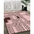 thumbnail image 3 of Ahgly Company Machine Washable Indoor Rectangle Transitional Light Rose Pink Area Rugs, 2' x 3', 3 of 7