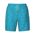 thumbnail image 4 of Lsque Mens Swim Trunks Blue Glitter Pattern - Bathing Suit Compression Liner - Beach Swim Shorts Swimwear - (S-3XL) - Stretch Quick Dry -Large, 4 of 9