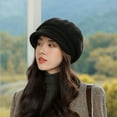 thumbnail image 4 of Opvise Women Fashion Octagonal Hat Vintage Short Brim Solid Color Washable Lightweight Keep Warm Painter Artist Lightweight Women Beret for Student Khaki, 4 of 8