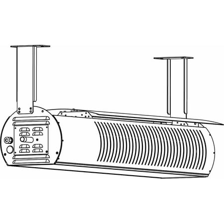 

Sunstar-Heating Sunstar Heating 44560353 Glass Ceiling Mount Bracket Kit- 10\ Fixed Installation