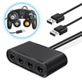 thumbnail image 1 of Adaptador de controlador GC 3 en 1 para Nintendo Switch, Wii U y PC. Convertidor de 4 puertos para controlador GameCube., 1 of 5