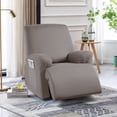 thumbnail image 2 of Funda para sillón reclinable TAOCOCO de 3 piezas, suave y lavable, color topo, 2 of 8