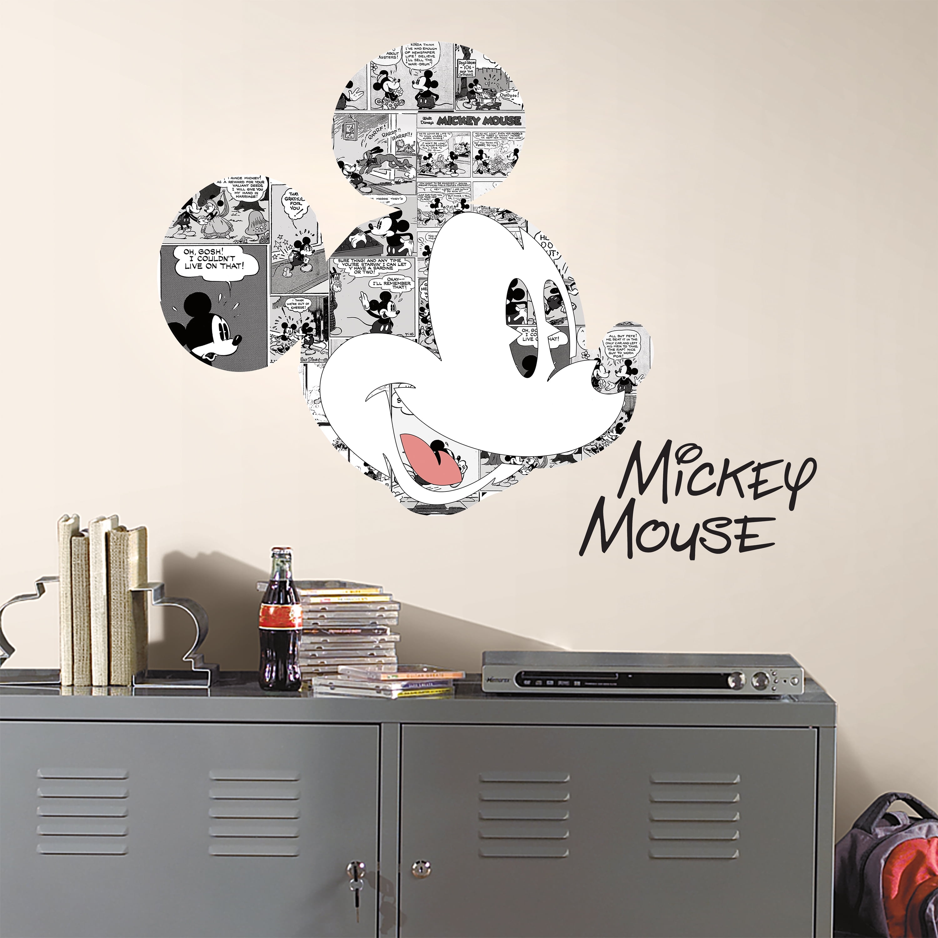 WALL STICKER DISNEY THEME MICKEY SWEET DREAMS Personalised Bedroom Decal MED 