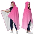 thumbnail image 2 of Wearable Blanket,Pink Gradient Leopard Print Hooded Wearable Sherpa Blanket for Adults & Teens,Winter Poncho Shawl Wrap Cape Thick Warm,50"x60", 2 of 5