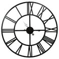 thumbnail image 4 of Kiera Grace Round Jodie Mid-Century Plastic 30" x 30" Wall Clock in Silver, 4 of 4