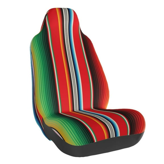 Naloa Mexican Serape Blanket Stripes Car Seat Covers Universal Front Seat Coves for Car Accessories ,Padded Car Covers for Automotive, SUV, Truck, and Van