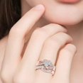 thumbnail image 4 of CILENON Trendy Jewelry Rose Gold Promise Rings Delicate Design Knot Set Diamond Fashion Ring Light Luxury High Grade Ring Diamond Rings Crystal Rings Diamond Band Rings for Women(Rose Gold,5), 4 of 4