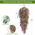 thumbnail image 2 of Viworld 2 Park Hanging Plants Artificial Lavender UV Resistant Plants Fake Hanging Vines Fake Hanging Flowers for Spring Decor, Home Garden Office Wedding Decor(Rose red), 2 of 6