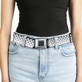 thumbnail image 5 of Buckle-Down Belt, Seatbelt Buckle Belt, Checker Black White Fade Out, 30 to 44 Inches, 5 of 9