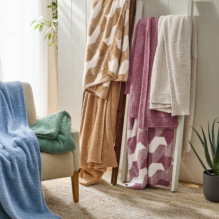 Better Homes & Gardens Cozy Knit Throw, Blue Silver, 50x72