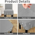 thumbnail image 5 of XmhyTop-A Easy-Going Dining Chair Covers Stretch Chair Slipcover with Skirt Chair Covers for Dining Room Restaurant Banquet (2 PCS,Grey), 5 of 5