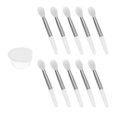 thumbnail image 1 of OUNONA 1Set Practical Silicone Lip Scrub and Lipstick Brush Tools White for Comfortable Makeup, 1 of 8