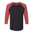 thumbnail image 1 of Next Level Mens Tri-Blend 3/4-Sleeve Raglan Tee (6051) vin red/vin blk xs Ropa de siguiente nivel 6051, 1 of 1