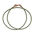 thumbnail image 1 of Antique Copper 1.8mm Fine Olive Green Leather Cord Necklace, 1 of 3