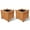 Brown, variant on VidaXL 11.8" x 11.8" x 11.8" Brown Wood Planter Box with Lining (2 Count)