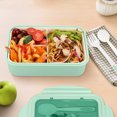 thumbnail image 5 of Fiambrera bento para niños con compartimentos Fiambrera bento para adultos 1100 ml Fiambrera hermética con cuchara y tenedor para la escuela/oficina/viajes de picnic, para microondas y lavavajillas Vhermosa WXOTTO-LKX-3105, 5 of 5