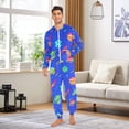 thumbnail image 6 of FORMRS Onesies Pajama for Adults Unisex Hoodie Winter Jumpsuit One Piece Sleepwear, Sizes S-2XL, Colorful Cartoon Planets, 6 of 7