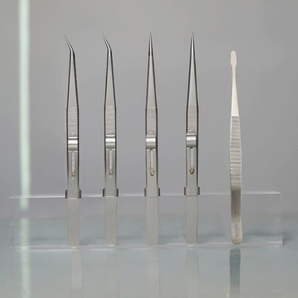 Geemin 5pcs AntiStatic Tweezers Precisions Tweezers Essential Tool for DIY Enthusiasts Fine Tip Not Magnetic Tweezers Tool