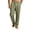 Army Green, variant on GrmtClth Linen Pants For Men Loose Baggy Straight Trousers Elastic Drawstring Waist Multi Side Pockets Lightweight Summer Beach Yoga Casual Bottoms Brown L