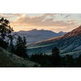 thumbnail image 2 of The Yellowstone Collection 24x17 Black Modern Framed Museum Art Print Titled - Monitor Peak Sunset from Mammoth Hot Springs, Yellowstone National Park, 2 of 4