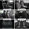 thumbnail image 5 of DIKSOAKR Seat Covers for Acura ILX 2013-2019 Full Set 5 Seats, Waterproof Faux Leather Seat Cover Ergonomic Seat Covers Airbag Compatible Automotive Accessories(Black&Grey), 5 of 7