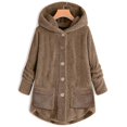 thumbnail image 1 of Chaqueta con capucha y osito de peluche para mujer, color liso, 1 of 3