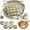 Gray-with Cushion, variant on Cutypet Cat Basket, Cutypet Cat Bed Rope Cotton, Handwoven Basket for Indoor Cats with Play Rope, Built-in Washable Breathable Cushion, Foldable Scratchable