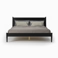 thumbnail image 5 of Camaflexi Mid Century Platform Bed Wood Panel Bed Frame with Headboard, Full, White, 5 of 7