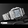 thumbnail image 5 of Relogio 1381 Hombres Analógicos Moda De Moda Casual De Deportes Informales Muñeca 2 Tiempo 5 Alarma 3atm Relojes Multifuncionales De retroceso De Acero Inoxidable, 5 of 5